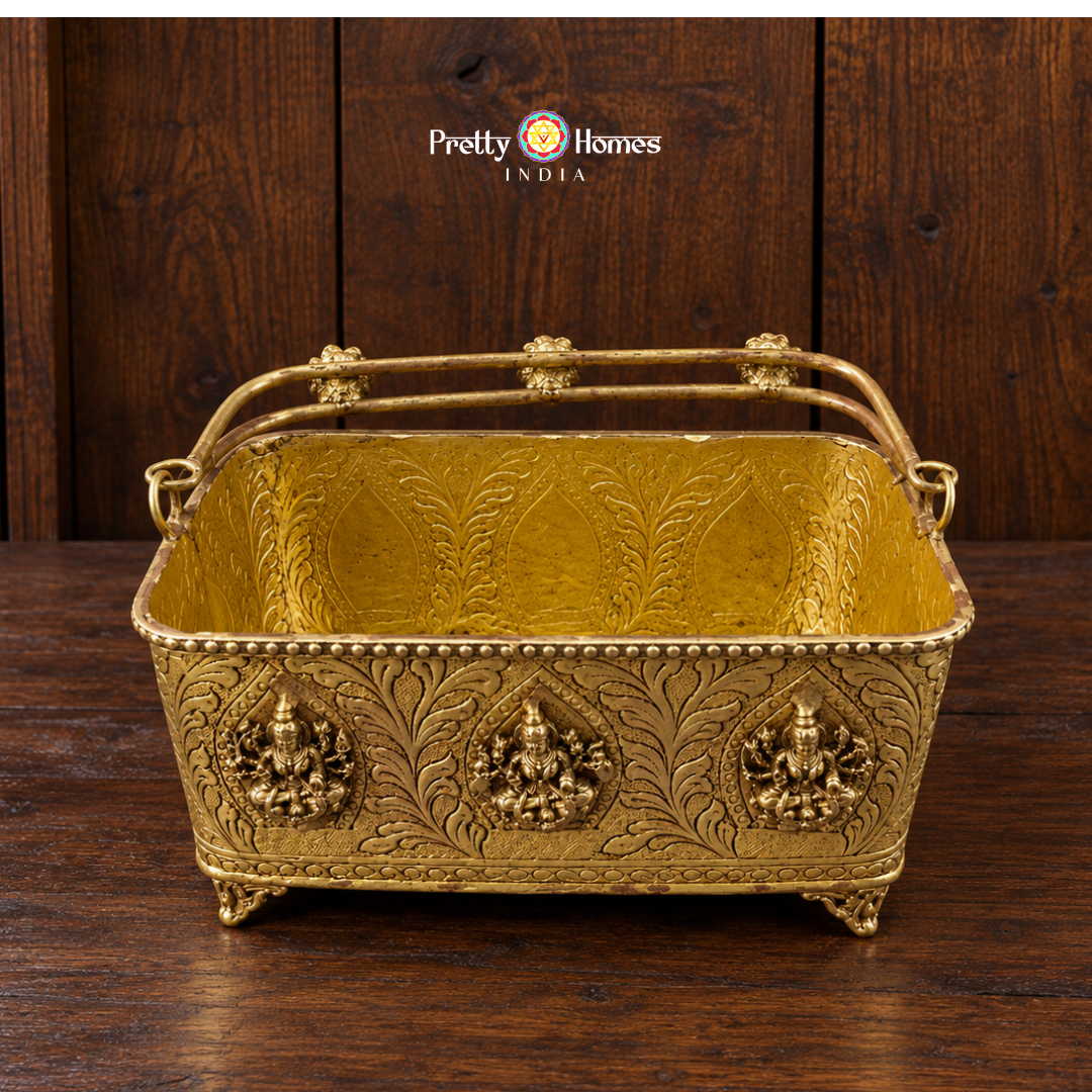 Ashtalakshmi Flower Basket – Multipurpose Brass Basket