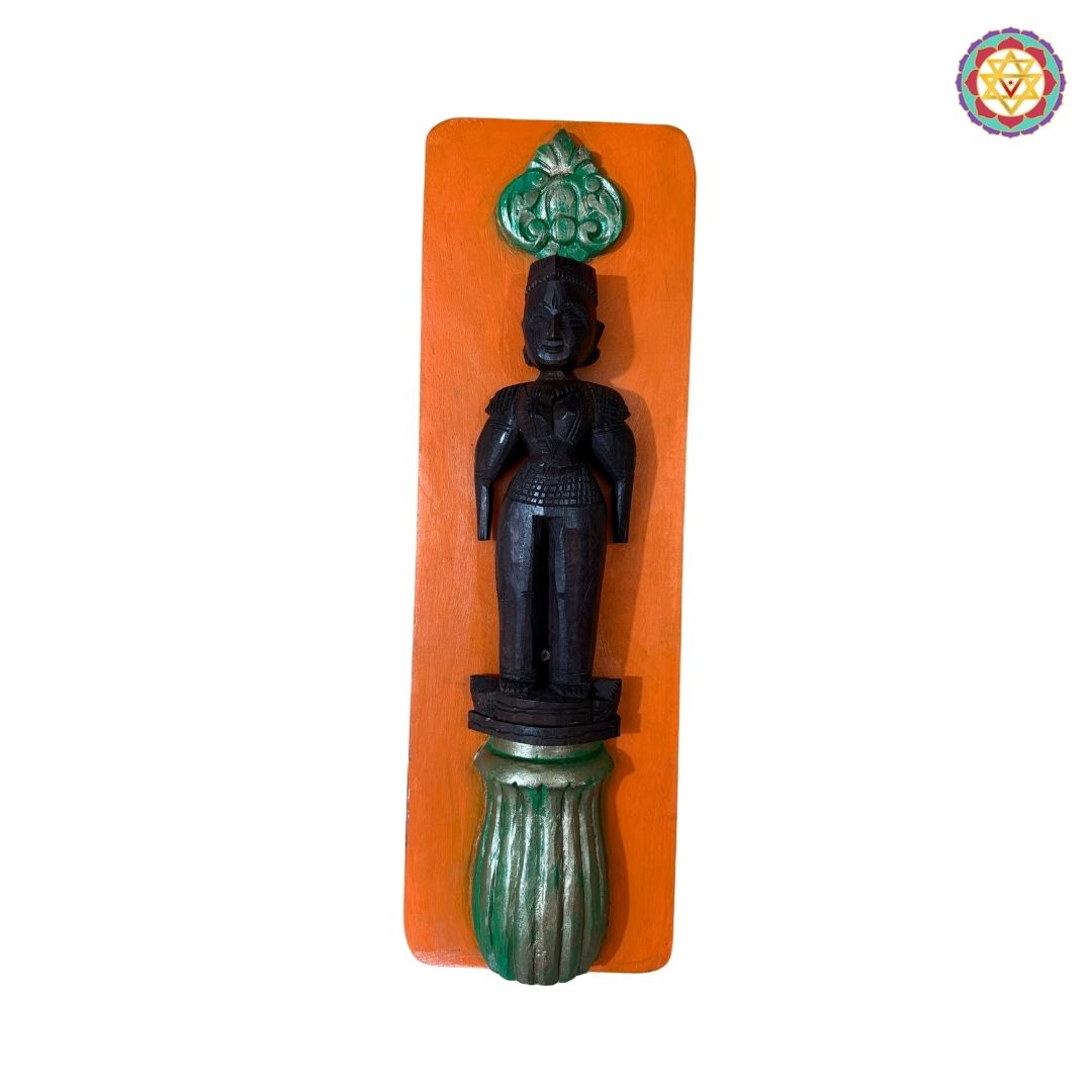 Close view of marapachi dolls carved in traditional style