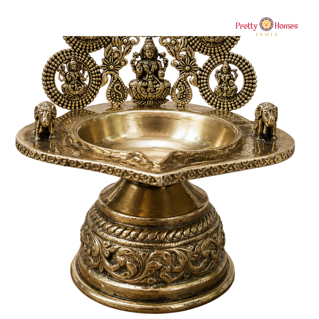 Brass Ashtalakshmi Deepam