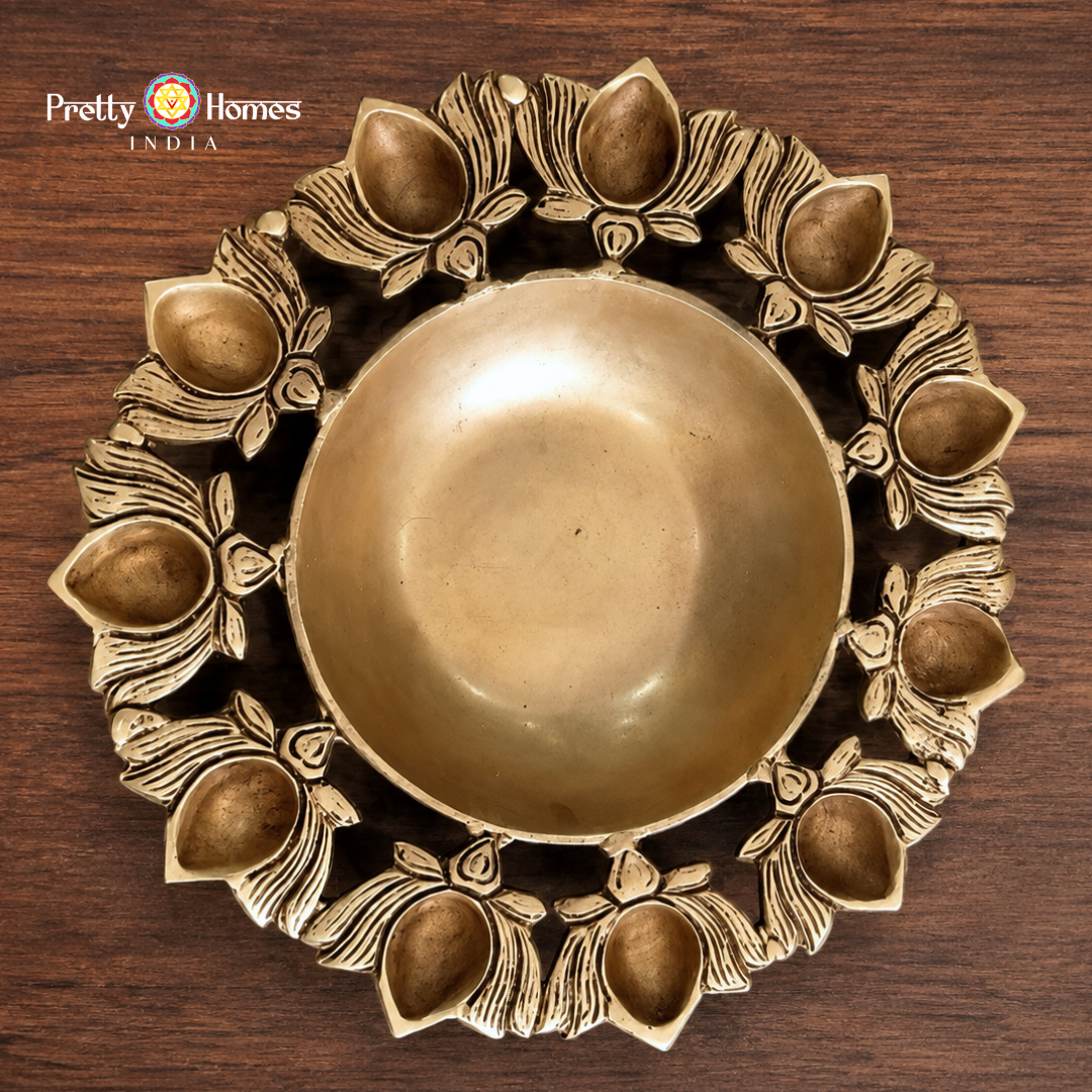 Brass Deepak Design Uruli / Bowl