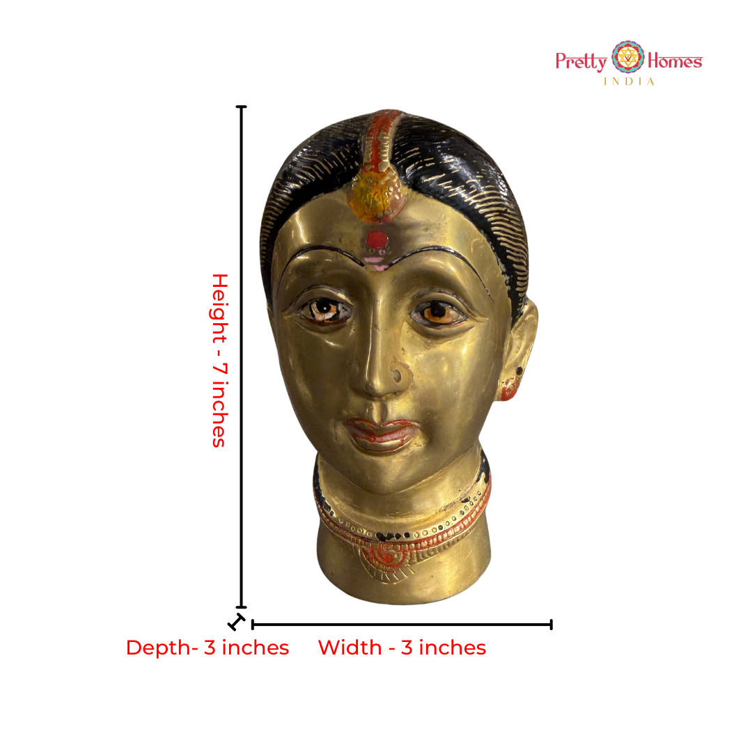 Vintage-Style Gauri Mukhalingam – Brass Face Idol