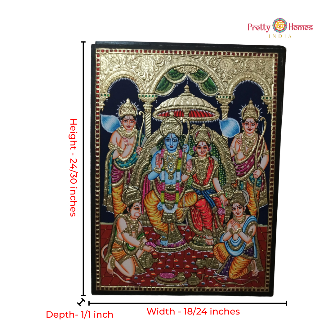 Lord Ram Darbar Tanjore Painting