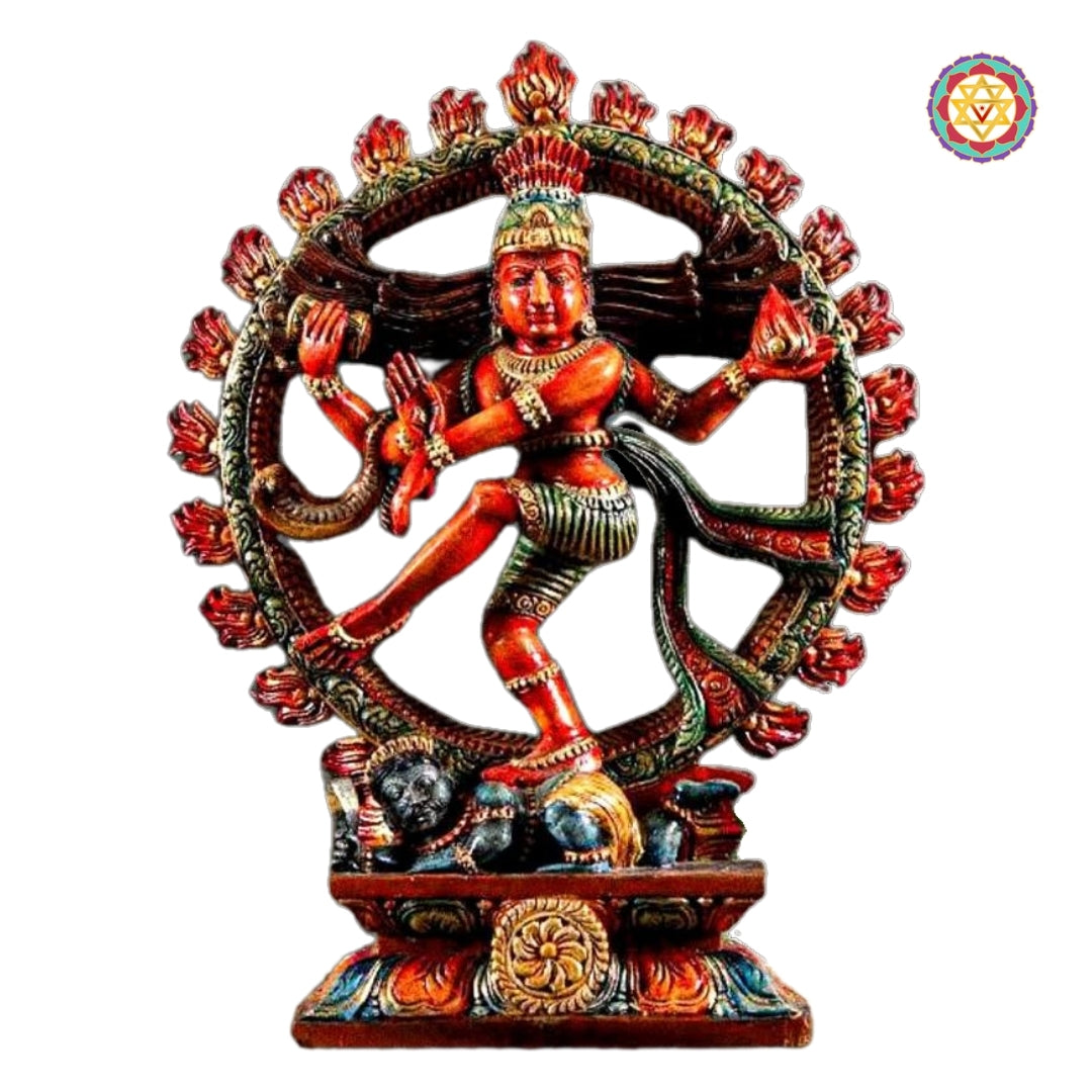 Woodcarved Majestic Natraja Statue/Sculpture