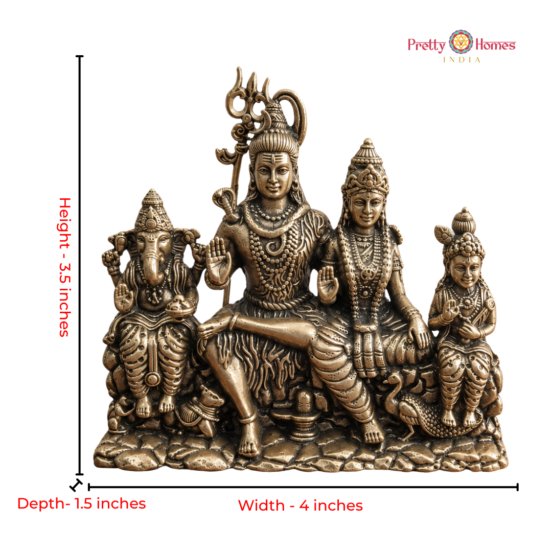 Brass Lightweight Shiva Parivar