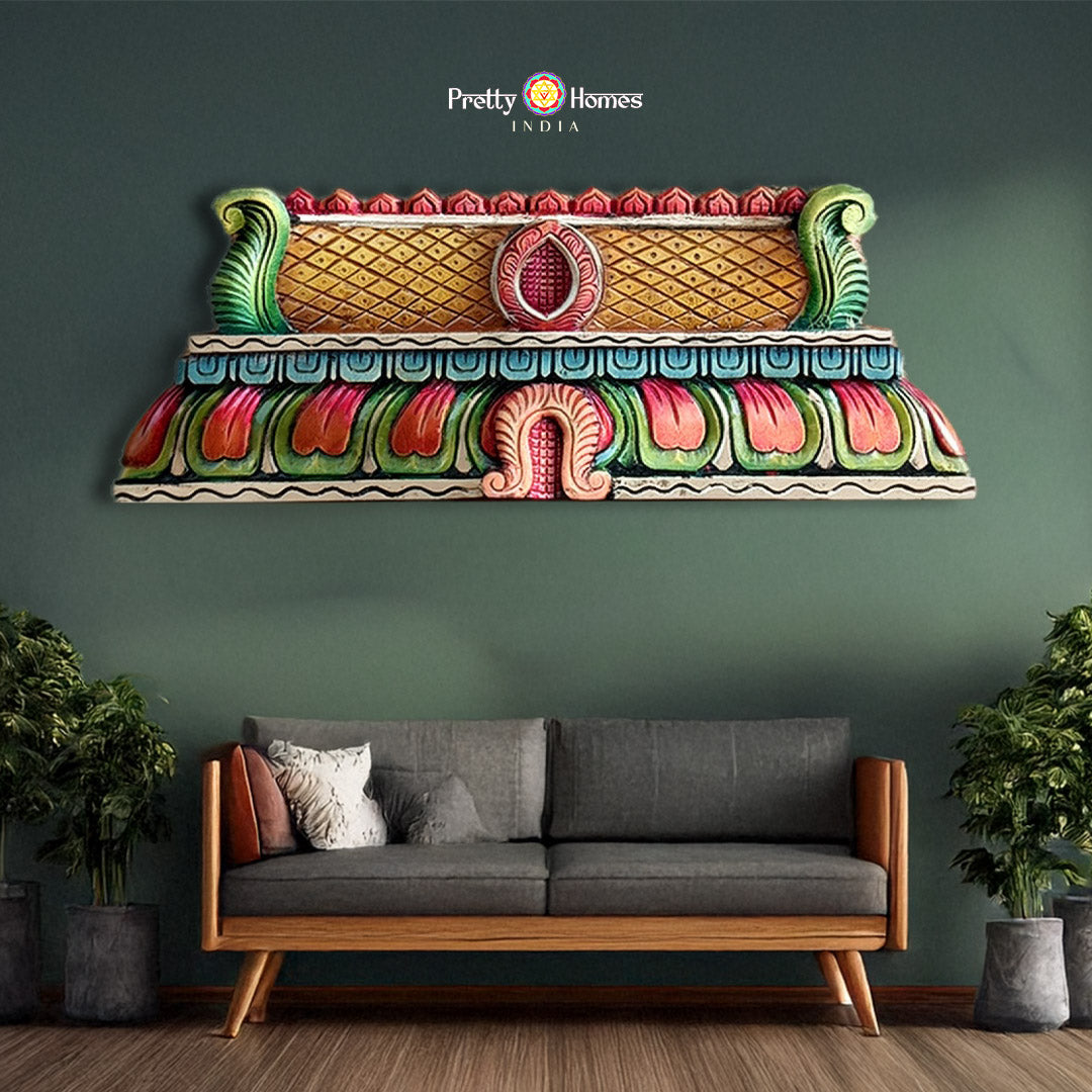 Traditional Gopuram Carving – Temple Architecture Wall Art