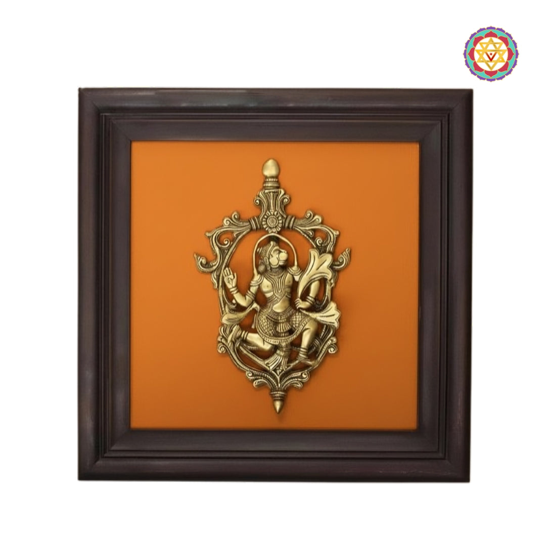 Lord Hanuman Pavan Putra brass wall décor