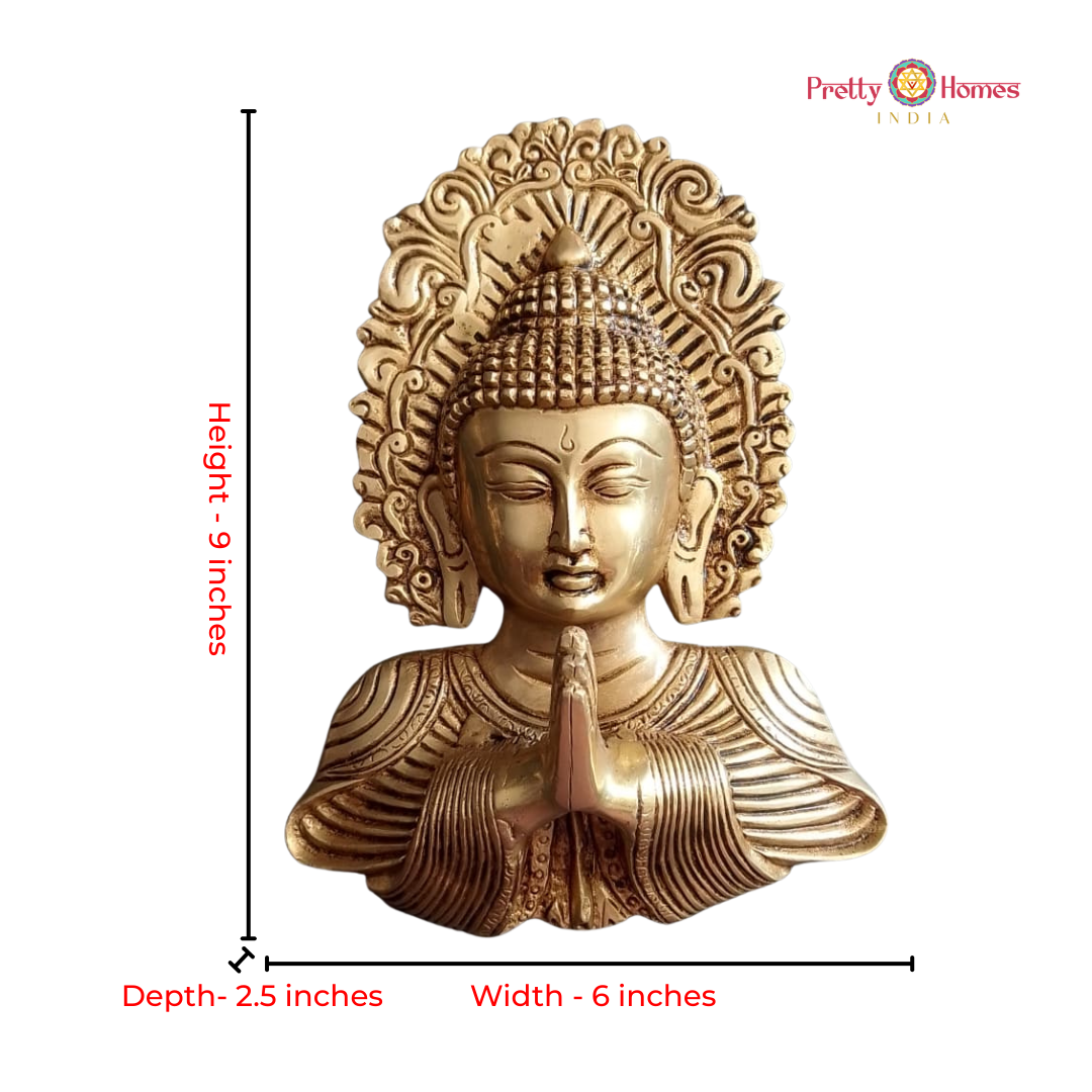 Brass Serene Namaskar Buddha