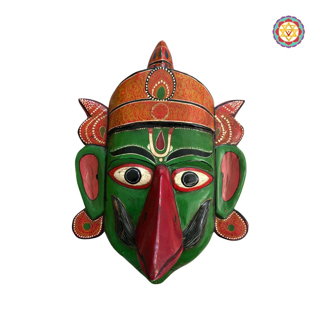 Wooden Garuda wall mask for spiritual home styling