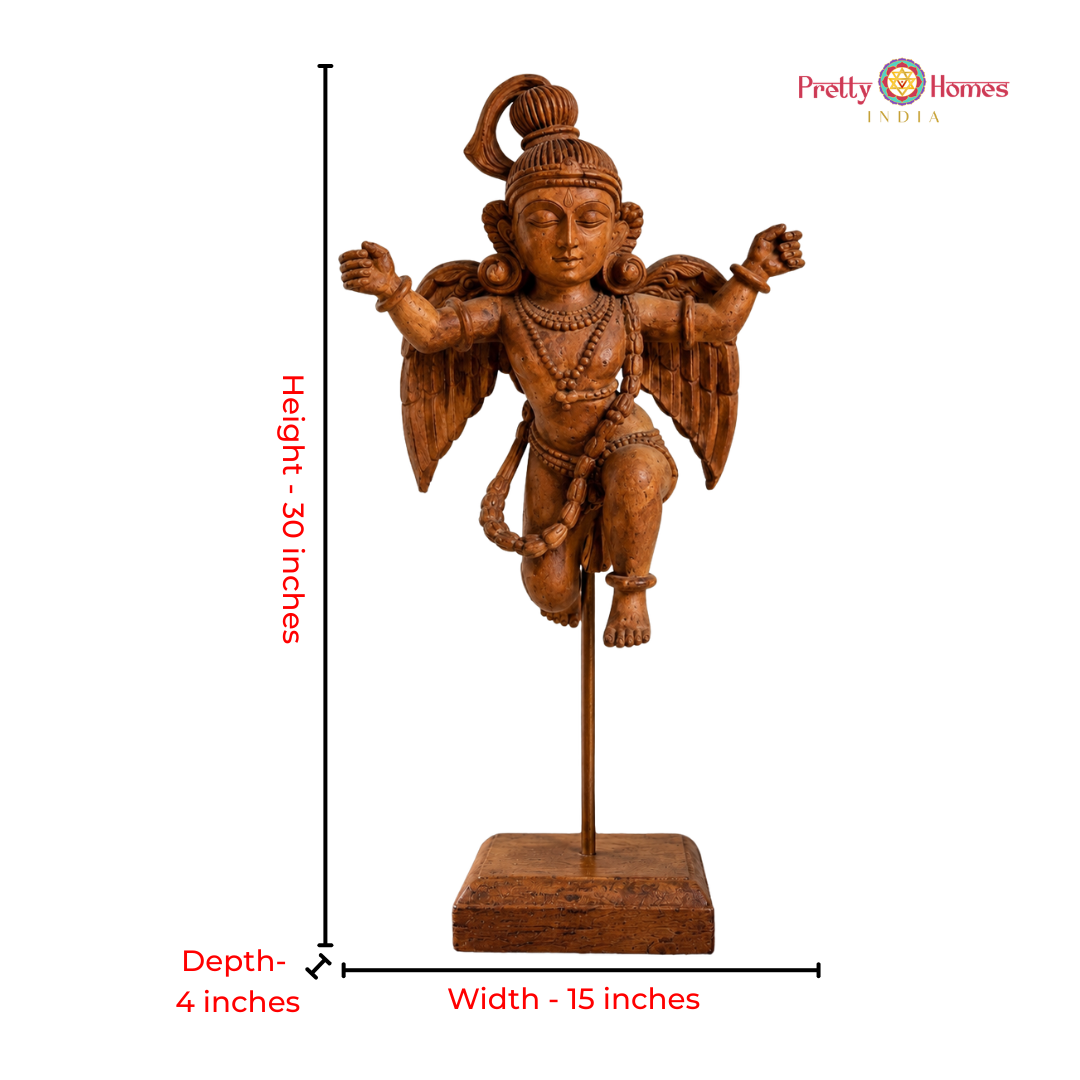 Pondicherry-Style Teakwood Blessing Gandharva