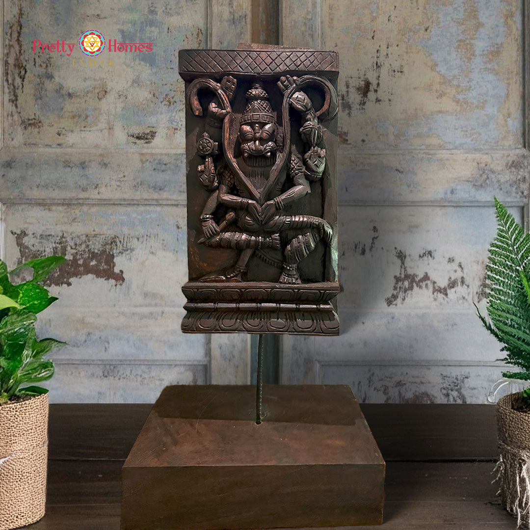 Guardians of Glory – Woodcarved Yali, Kirthimukha & Narasimha Tabletop Decor