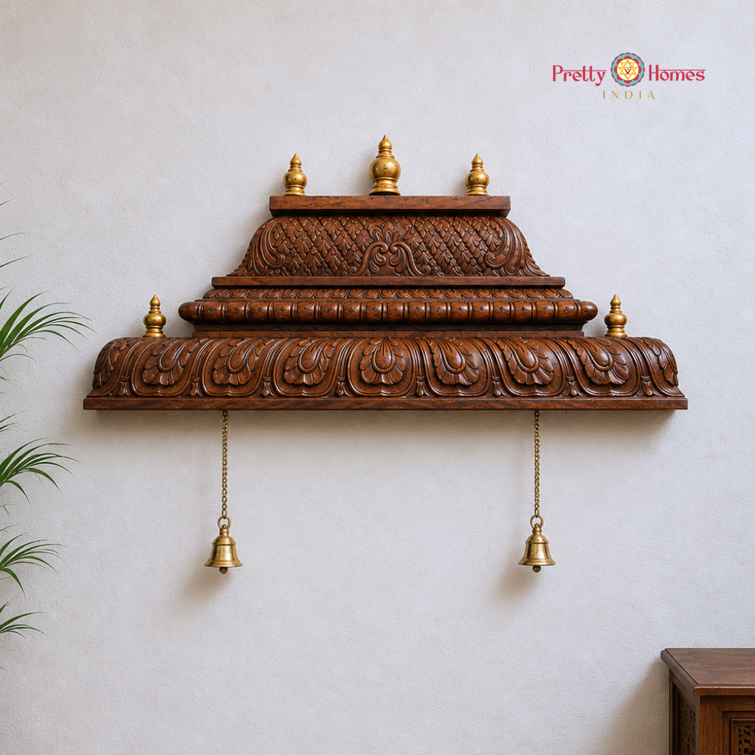 Woodcarved Majestic 3D Temple Gopuram