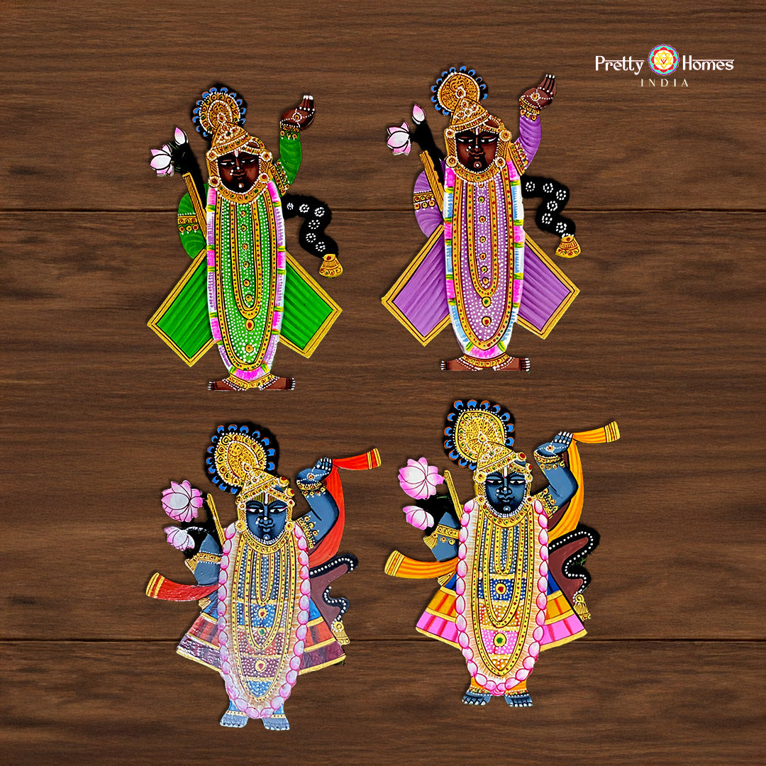srinathji mdf cutout handpainted shrinathji devotional wall decor