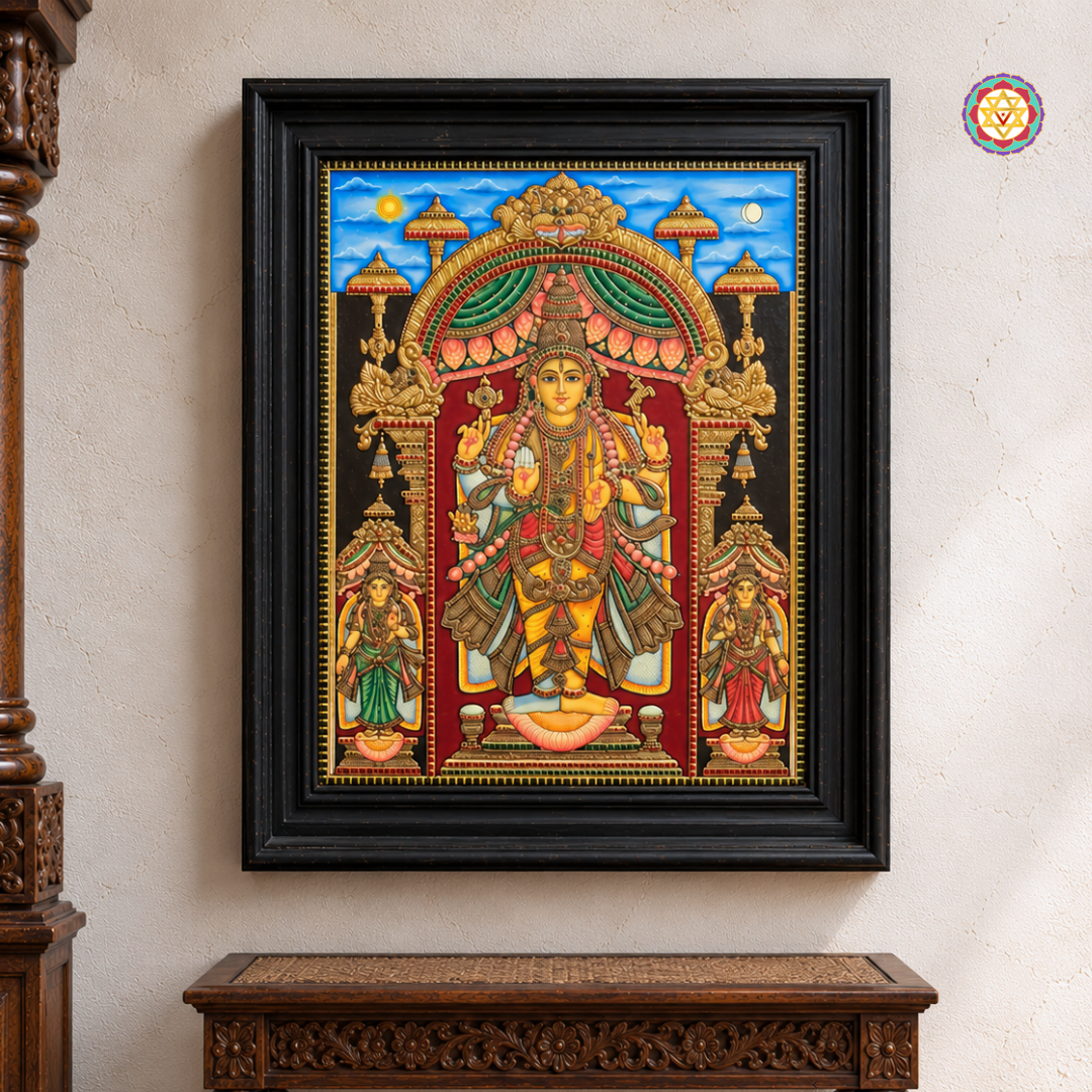 Divine Ardhanarishvara – Tanjore Painting