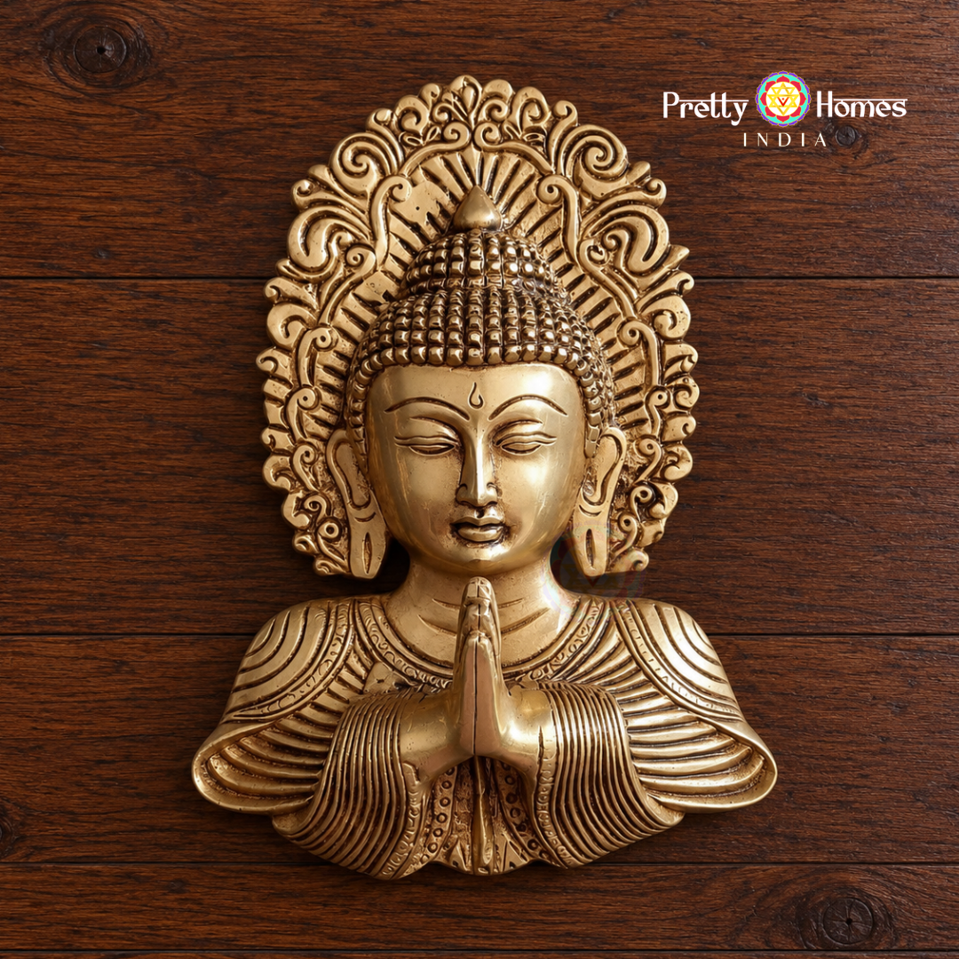 Brass Serene Namaskar Buddha