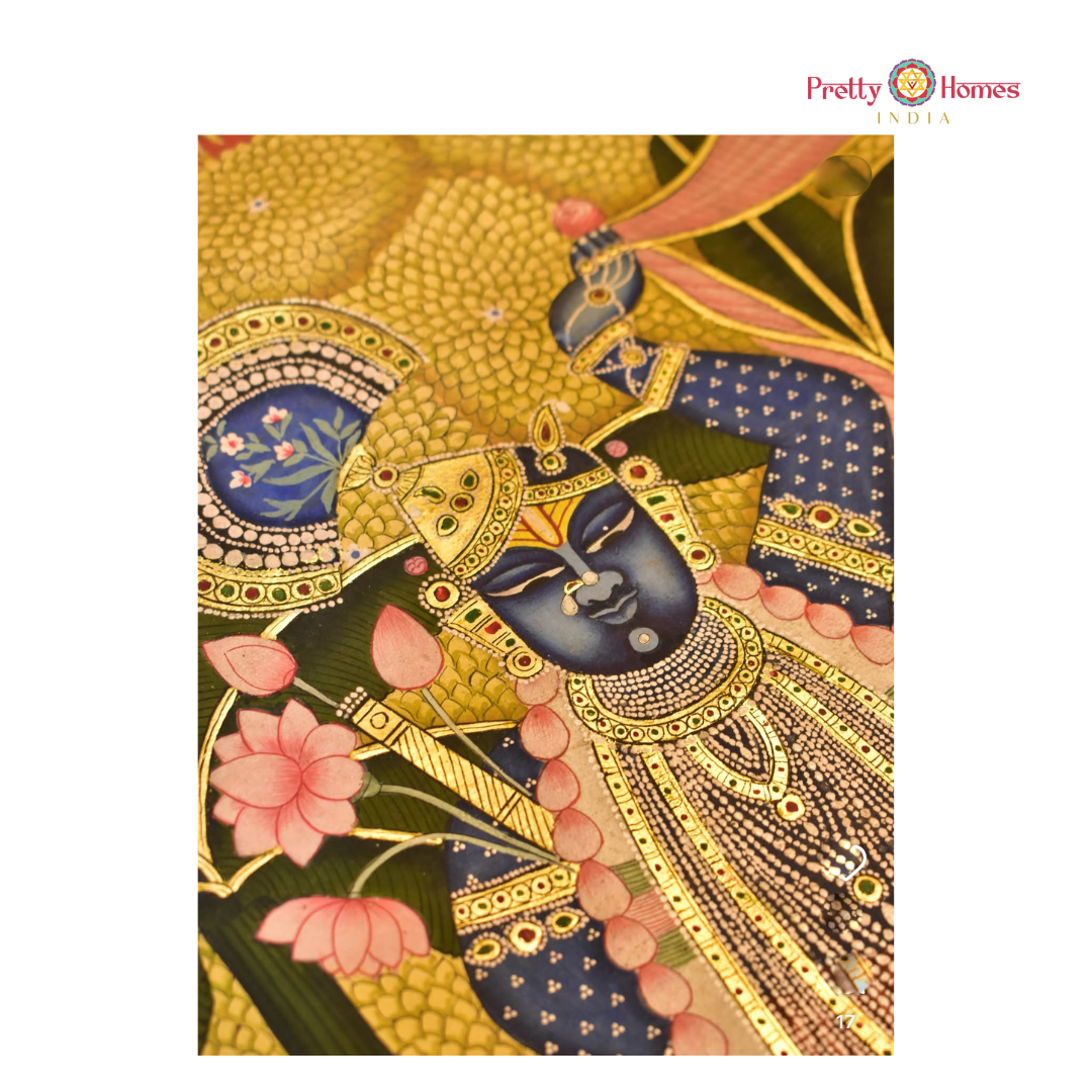 Hand painted Aesthetic Shrinathji Darshan
