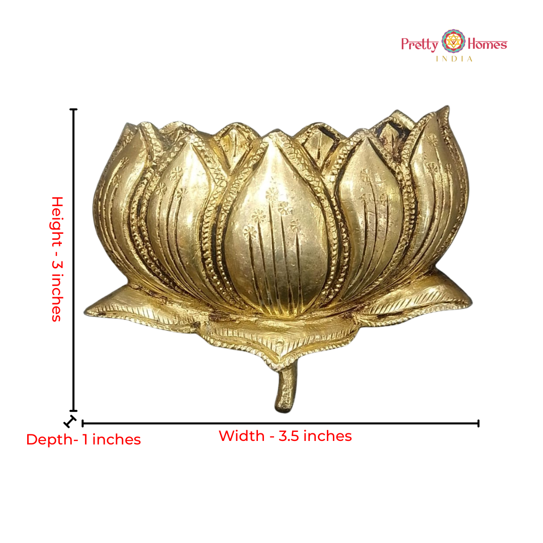 Brass Handcrafted Wall-Mountable Lotus
