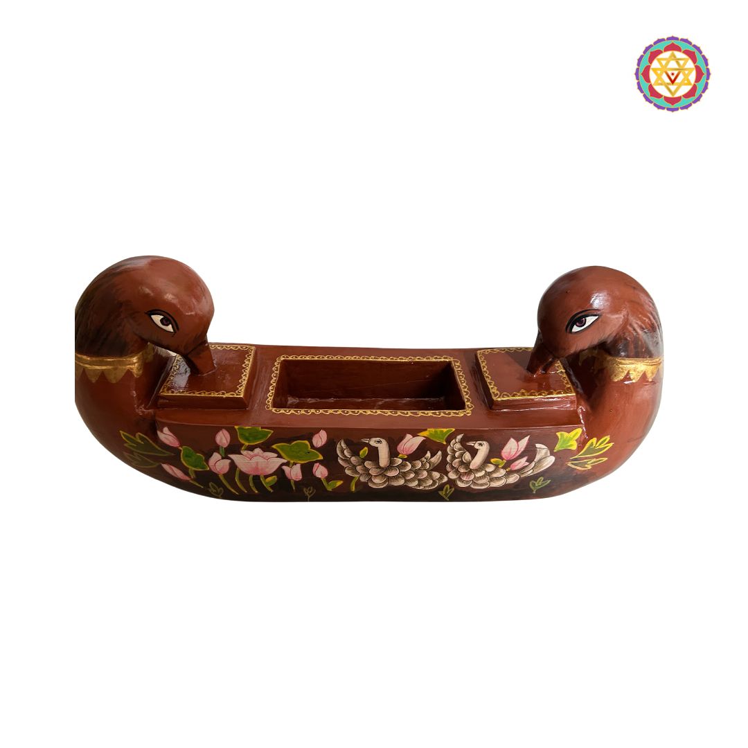 decorative lotus inspired wood carved swan shelves for wall decor