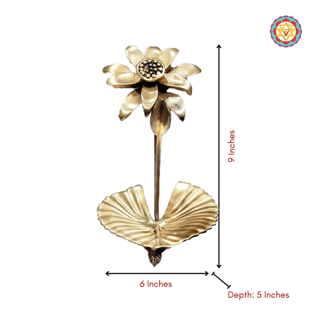 Brass Decorative Lotus Flower 9 “inches