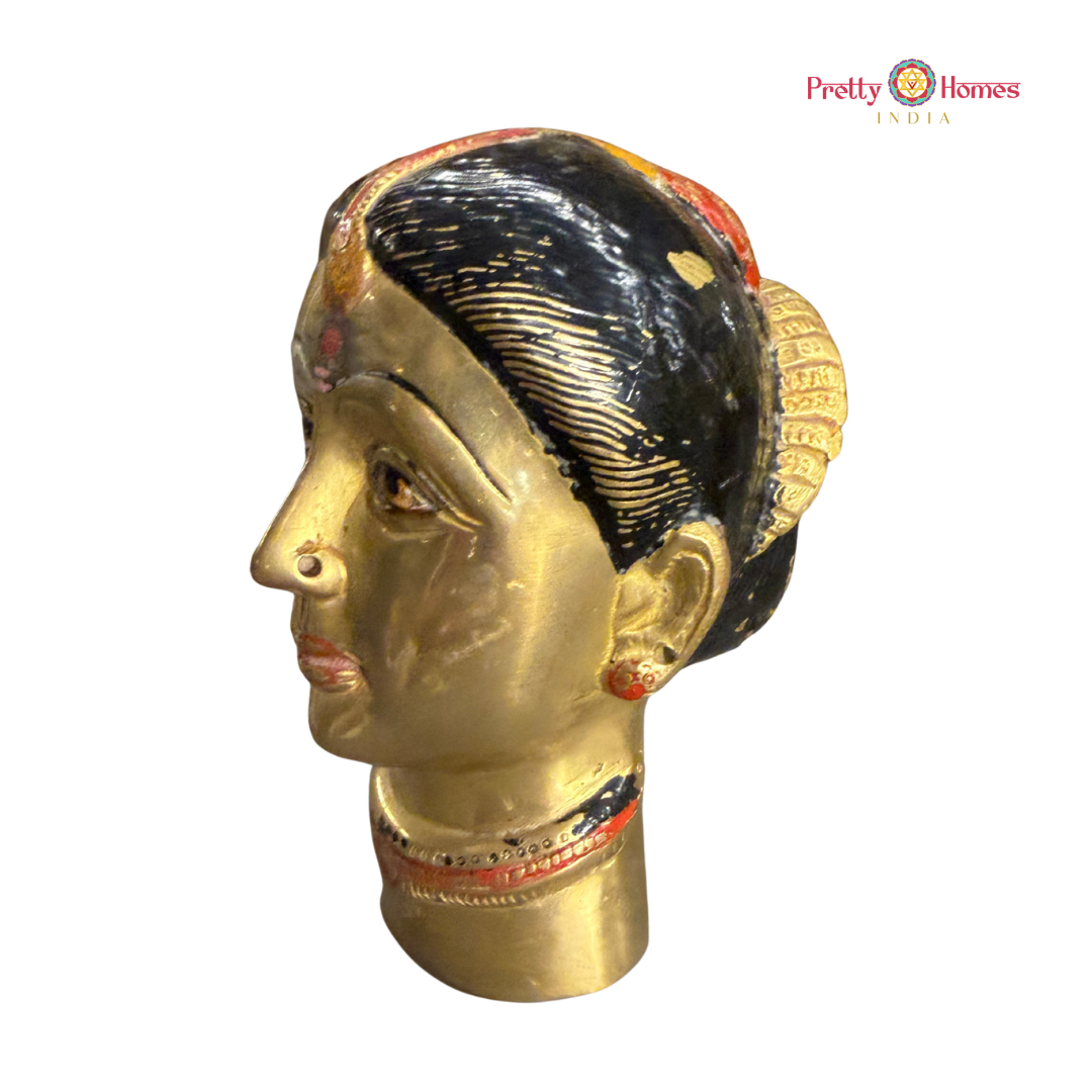 Vintage-Style Gauri Mukhalingam – Brass Face Idol