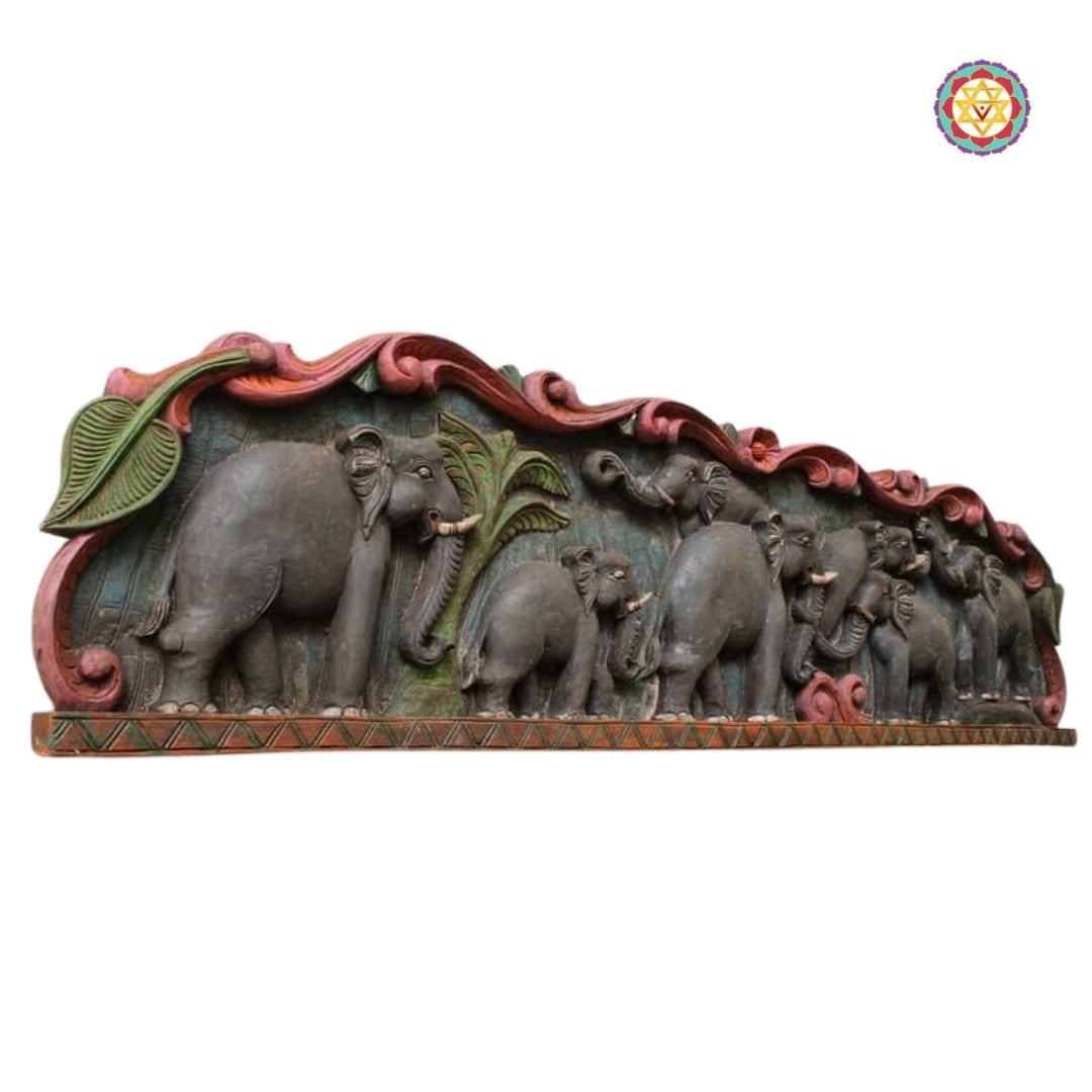 Wooden Elephants Wall Panel / Wall hanging