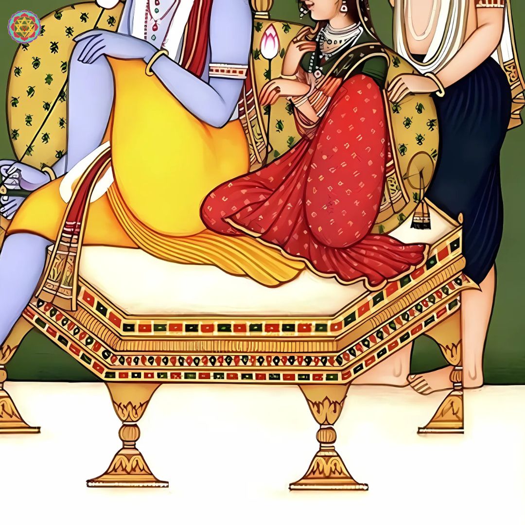 handpainted wooden king and queen wall plaque set in royal indian design