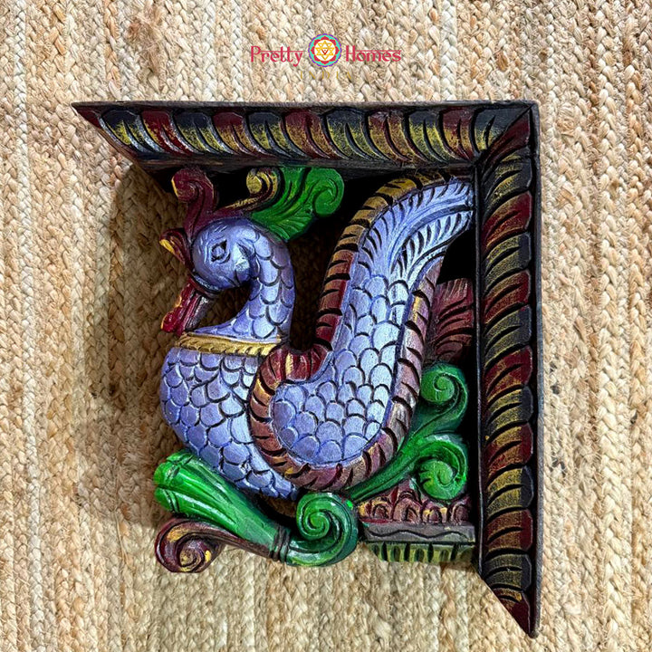 Woodcarved swan wall bracket (Sinlge)