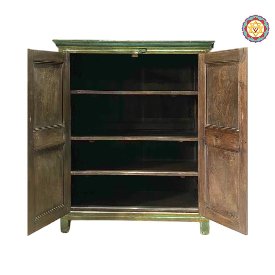 Wooden Handpainted Storage Cabinet with Pichwai Style Art – Side Cabinet
