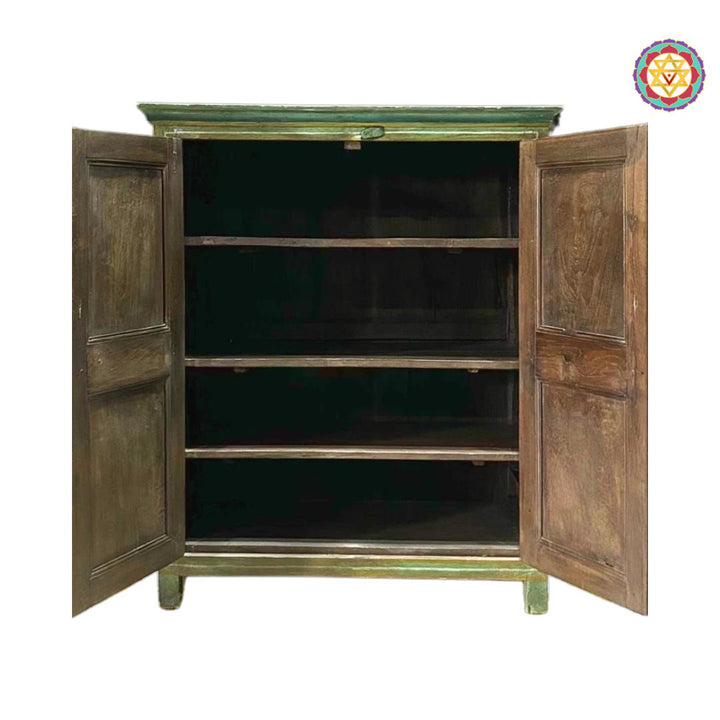 Wooden Handpainted Storage Cabinet with Pichwai Style Art – Side Cabinet