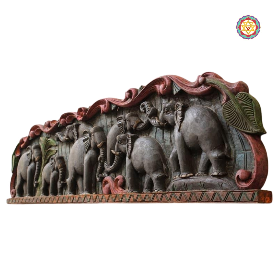 Wooden Elephants Wall Panel / Wall hanging