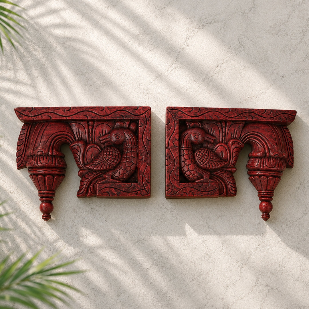 Rustic Red Annam Design Bodhil Brackets( single)