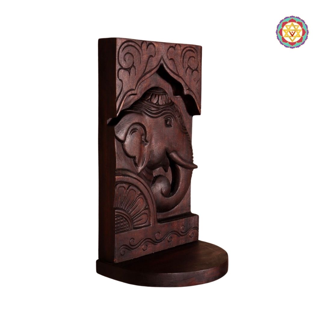woodcarved multipurpose elephant design mount /wall shelf