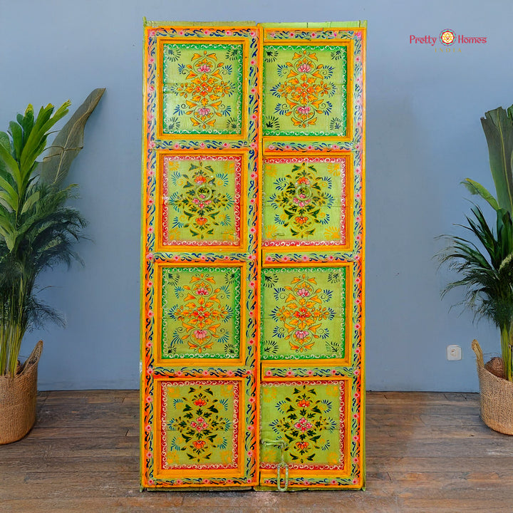 Mint Green Door Panel — Vintage-Style Wooden Wall Accent for Curated Interiors