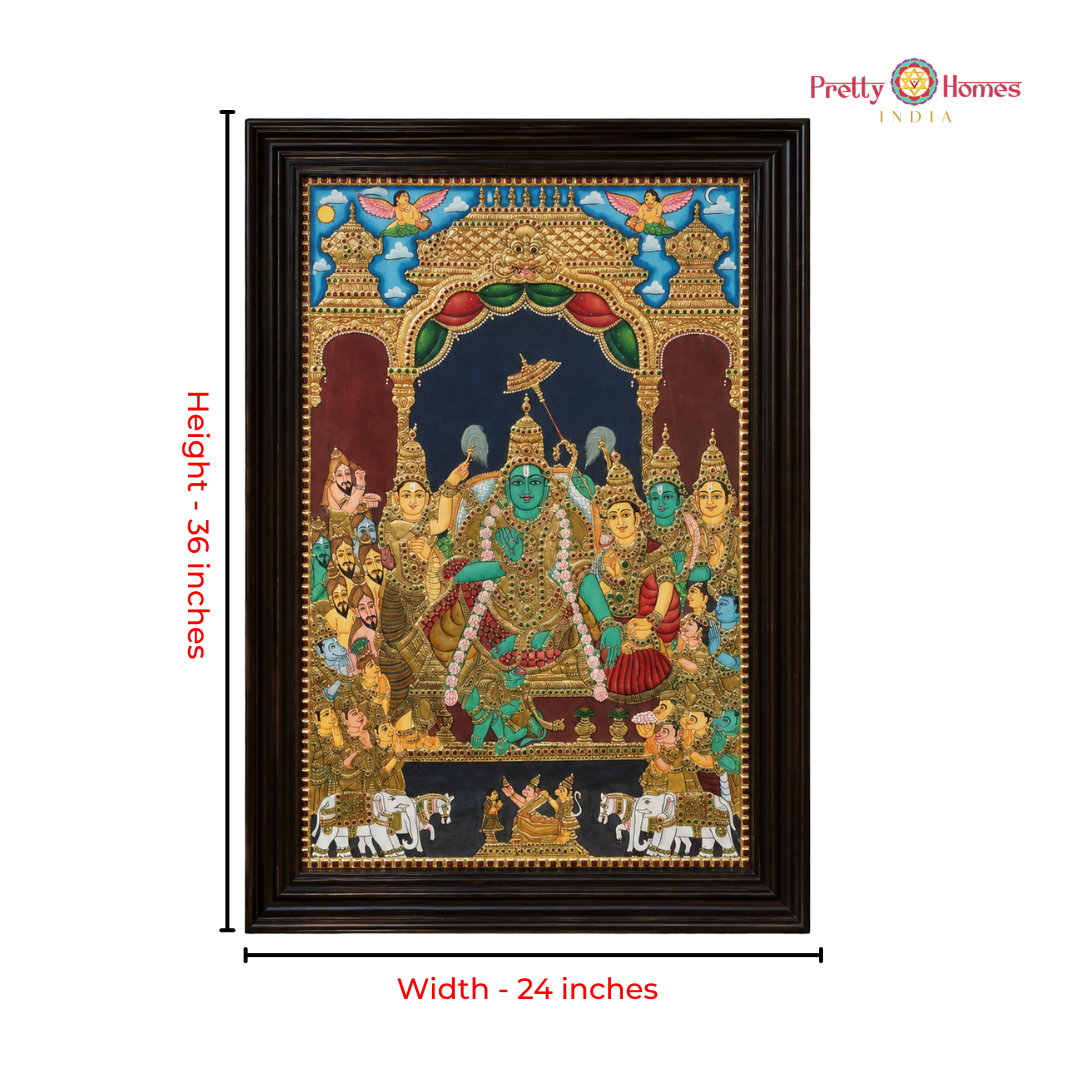 Chettinad Ram Darbar – Real Gold Tanjore