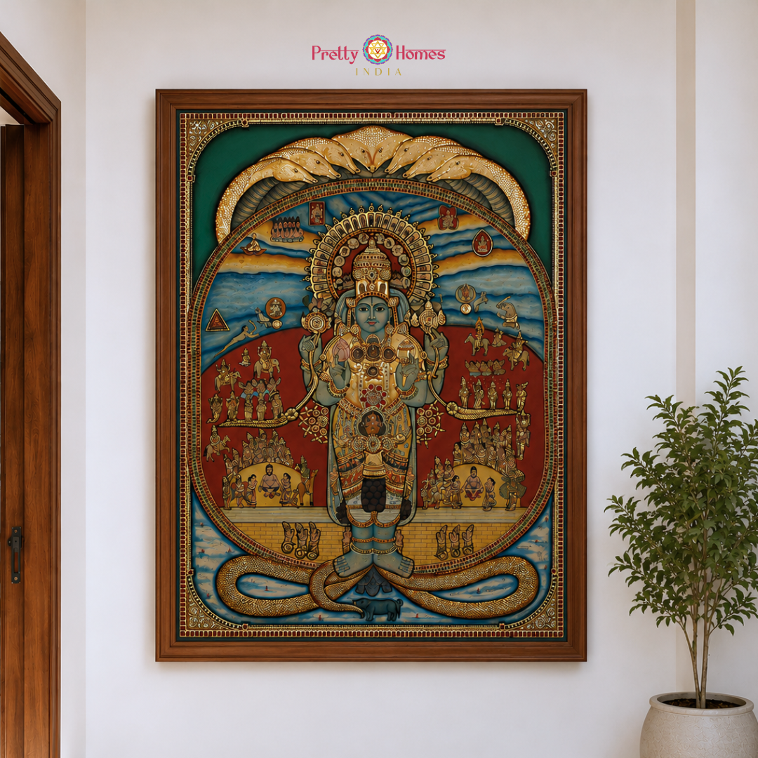 Vishnu Vishwaroopam Tangore painting