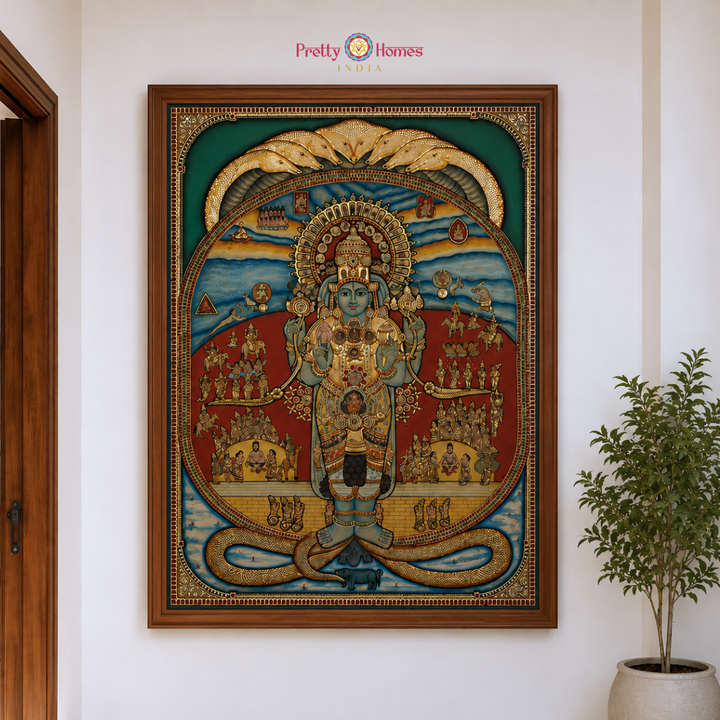 Vishnu Vishwaroopam Tangore painting