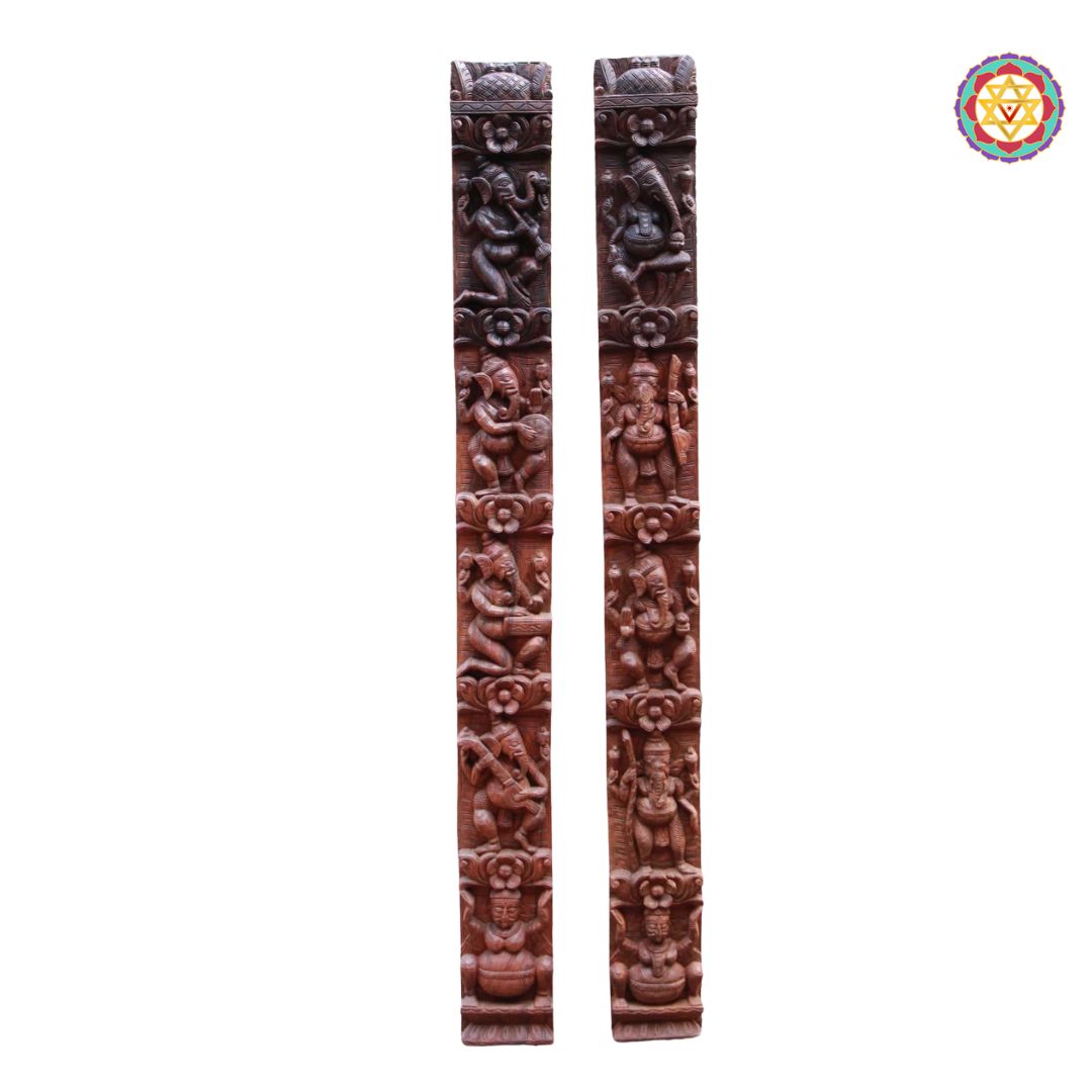 Alternate wood tone option of Ganesha panel set

