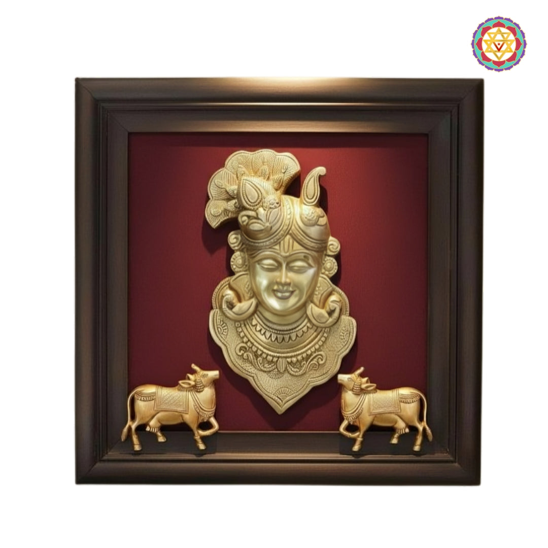 Spiritual brass decorative panel for living room