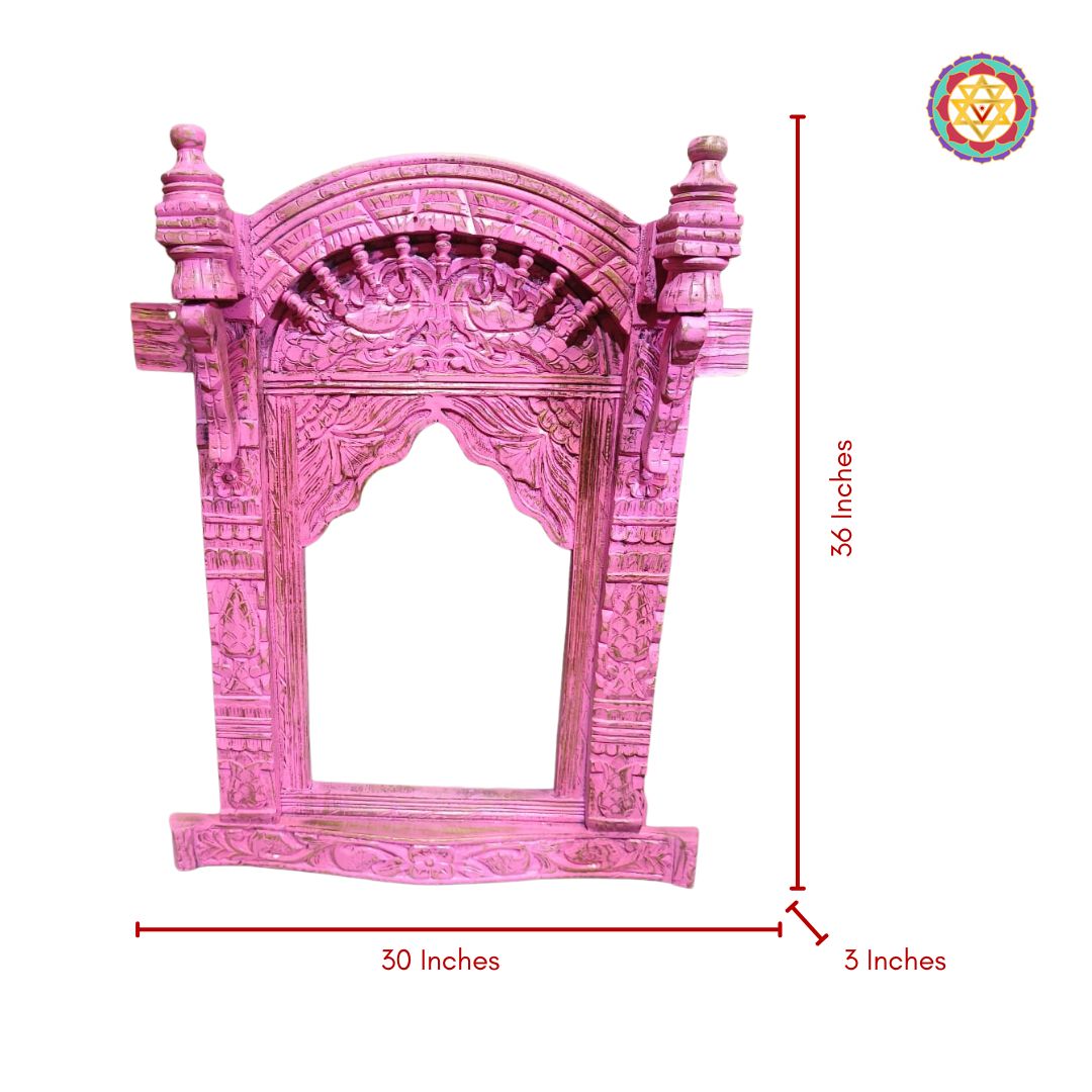 intricately carved decorative jharokha frame /window