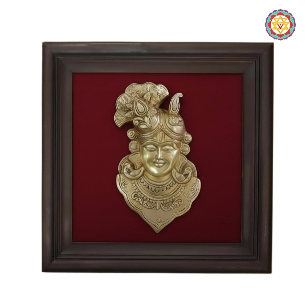 Traditional Indian brass wall art Shrinathji