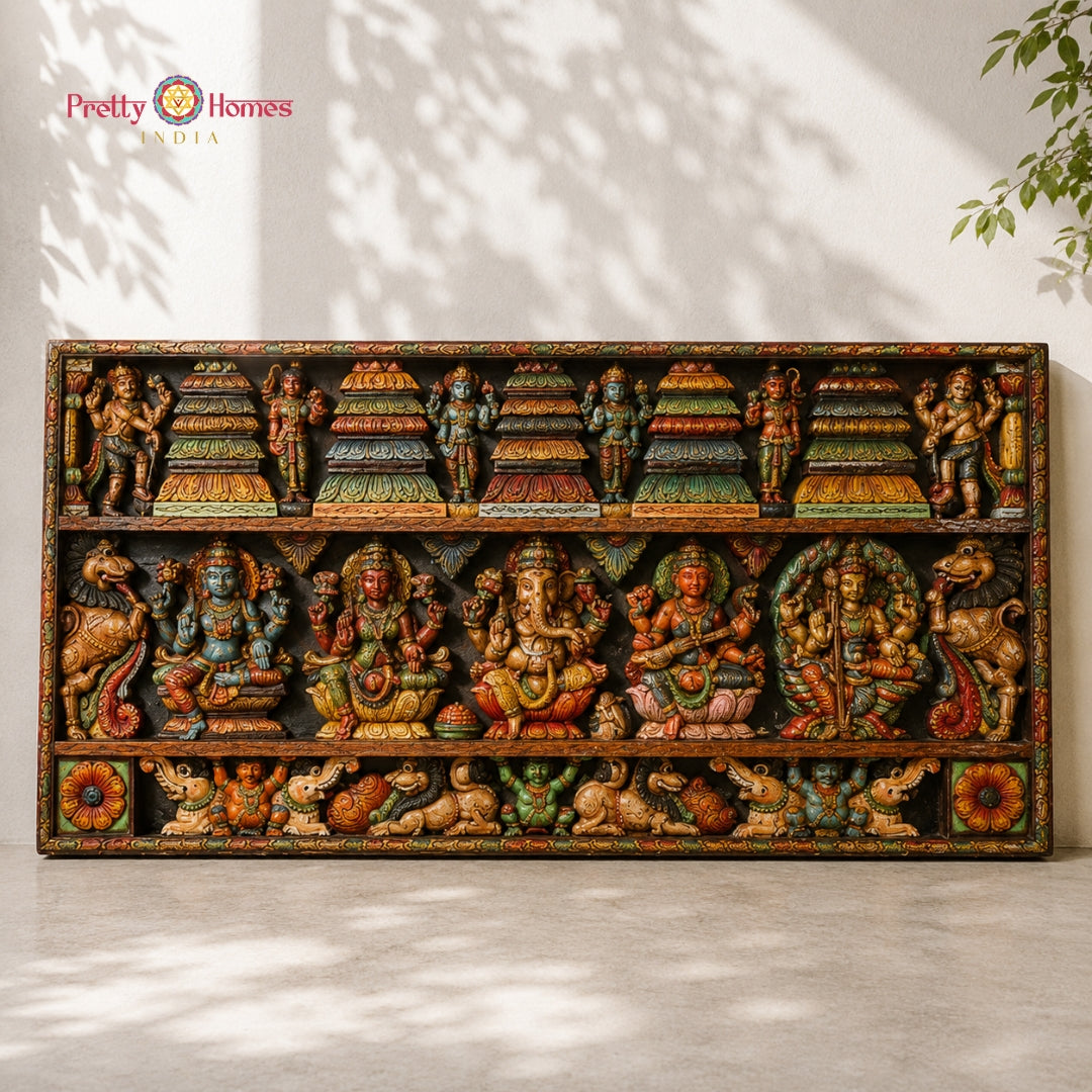 Large Horizontal Multicolour All Gods Wall Panel