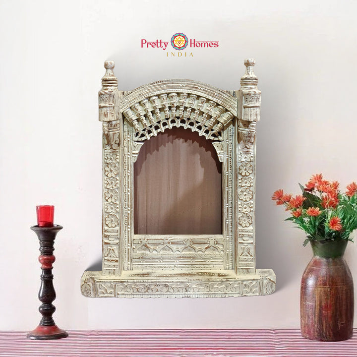 intricately carved decorative jharokha frame /window