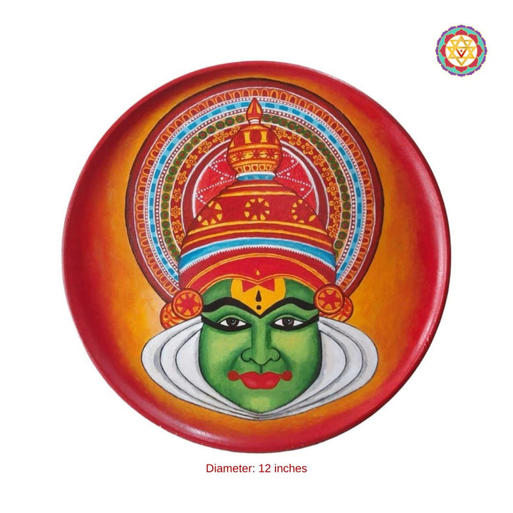Kerela mural style -Kathakali wall plate handpainted