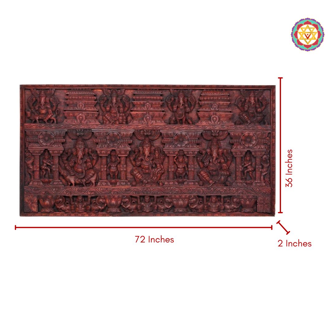 Backside of the panel showing sturdy wooden frame structure

