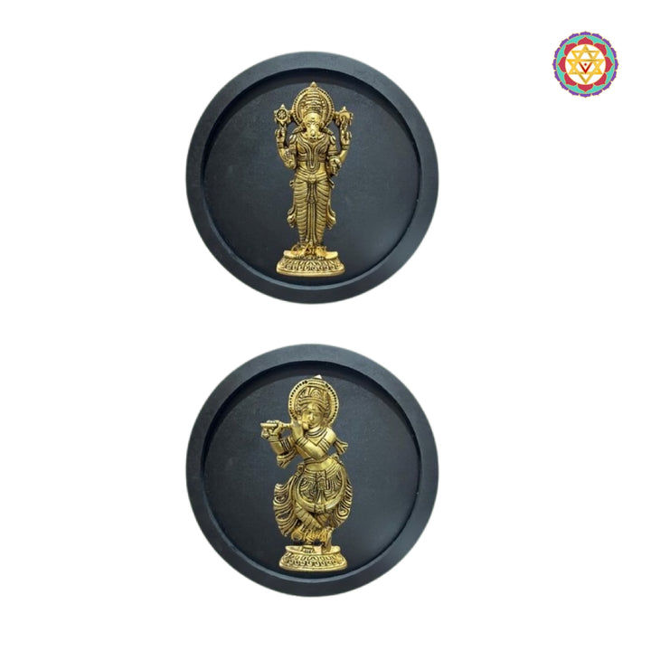 Dashavatar brass wall décor for pooja room
