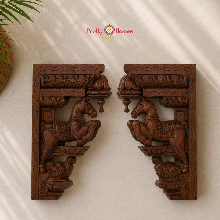 Majestic Flying Horse & Swan Wooden Bracket (single)