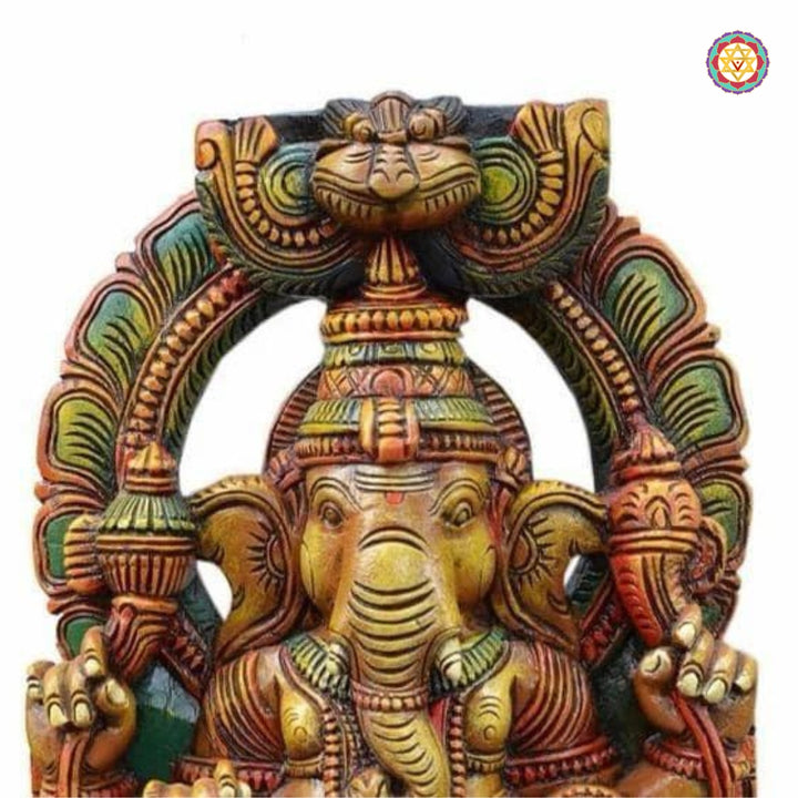 Wooden Ganesha Handcarved Sculpture /Statue