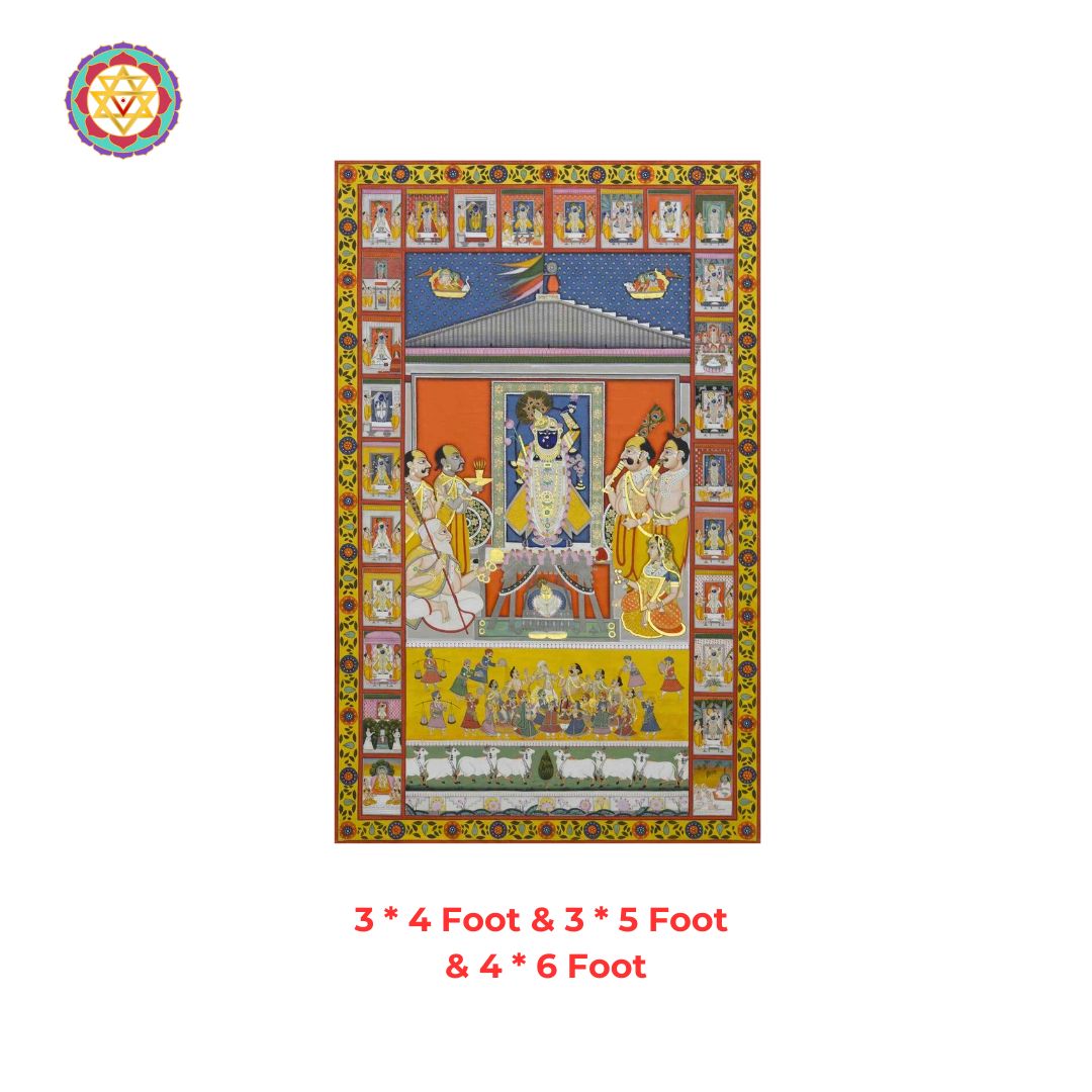 pichwai shrinathji with gopikas pichwai painting wall art