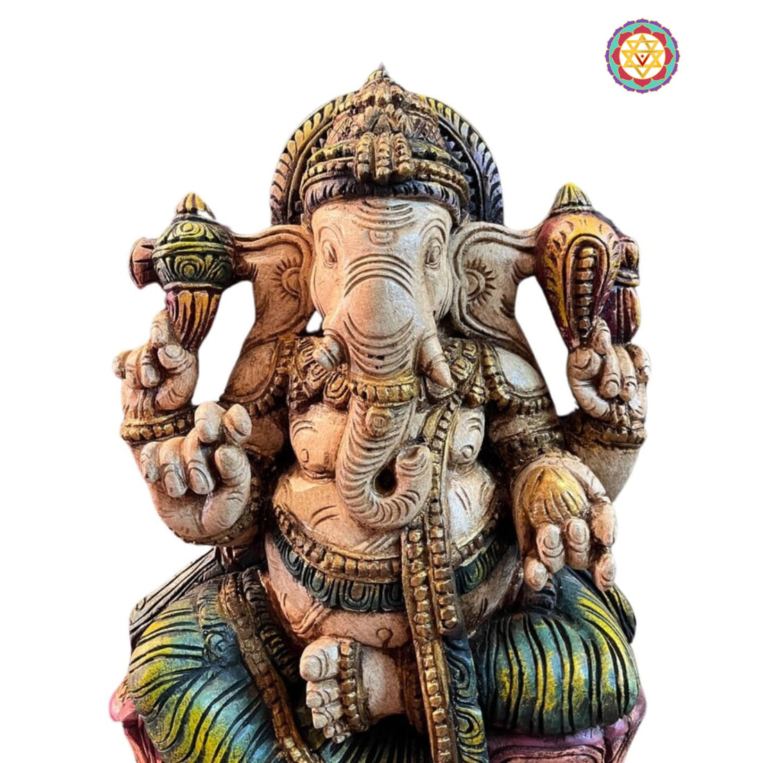 Wooden Ganesha Handcarved Sculpture