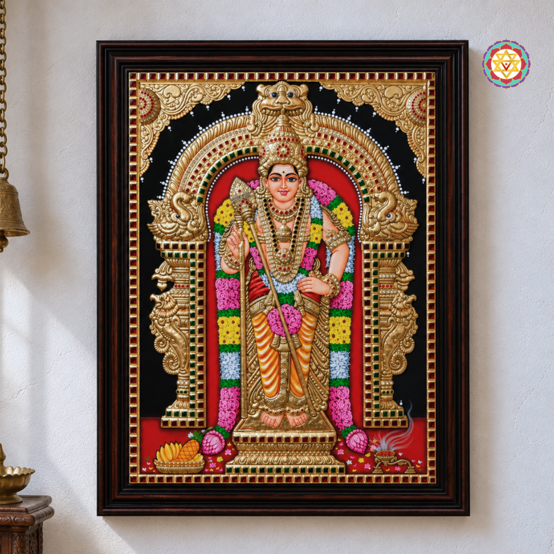 Murugan Karthikeya Swami Tanjore Painting