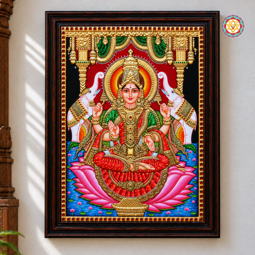 Gajalakshmi Tanjore Painting